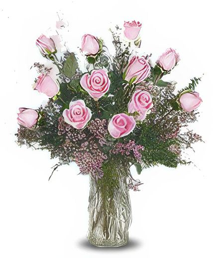 One-Dozen Pink Roses &mdash; Flower Delivery
