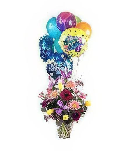 Birthday Spring Fling w/ Assorted Balloons &mdash; Flower Delivery