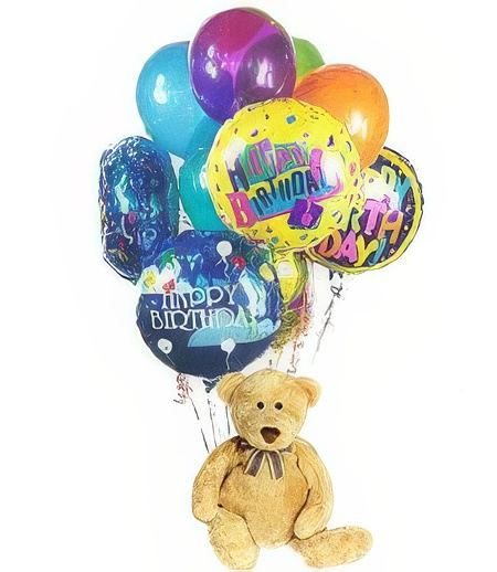 Happy Birthday! Teddy Bear & Balloons &mdash; Gift Delivery